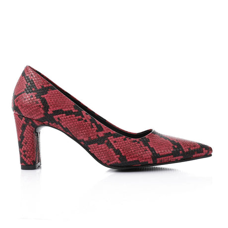 XO -  Women - 's High Heel Mule Sandals – Elegant Pointed Toe, Faux Leather Texture