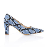 XO -  Women - 's High Heel Mule Sandals – Elegant Pointed Toe, Faux Leather Texture