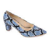 XO -  Women - 's High Heel Mule Sandals – Elegant Pointed Toe, Faux Leather Texture