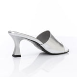 XO -  Women - 's High Heel Mule Sandals – Square Open Toe, Faux Leather, Slip-On Design