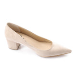 XO -  Women - 's High Heel Mule Sandals – Elegant Pointed Toe, Suede Leather Texture
