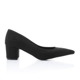 XO -  Women - 's High Heel Mule Sandals – Elegant Pointed Toe, Suede Leather Texture