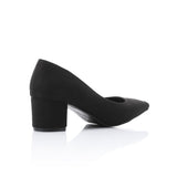 XO -  Women - 's High Heel Mule Sandals – Elegant Pointed Toe, Suede Leather Texture