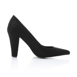 XO -  Women - 's High Heel Mule Sandals – Elegant Pointed Toe, Suede Leather Texture 9CM