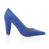 XO -  Women - 's High Heel Mule Sandals – Elegant Pointed Toe, Suede Leather Texture 9CM