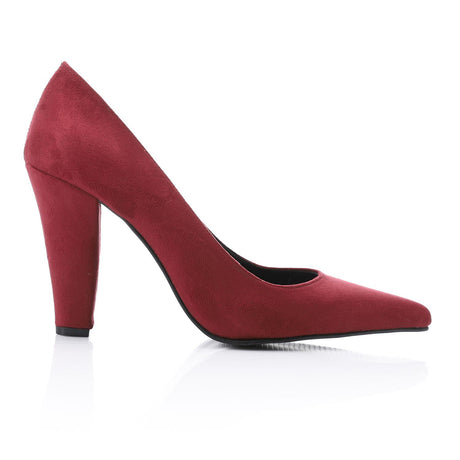 XO -  Women - 's High Heel Mule Sandals – Elegant Pointed Toe, Suede Leather Texture 9CM