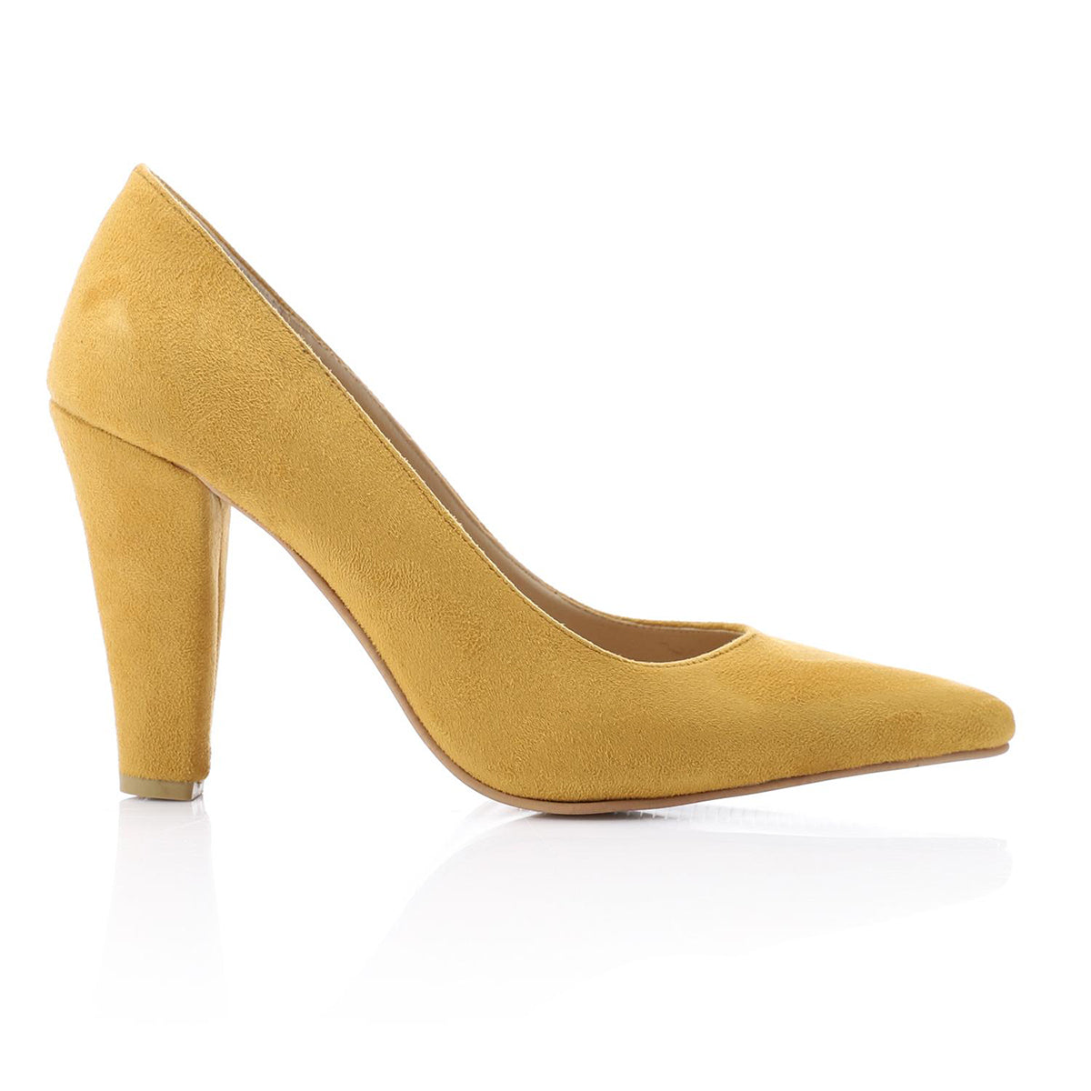XO -  Women - 's High Heel Mule Sandals – Elegant Pointed Toe, Suede Leather Texture 9CM