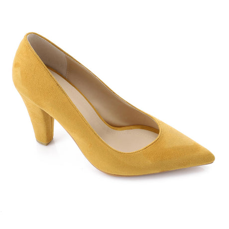 XO -  Women - 's High Heel Mule Sandals – Elegant Pointed Toe, Suede Leather Texture 9CM