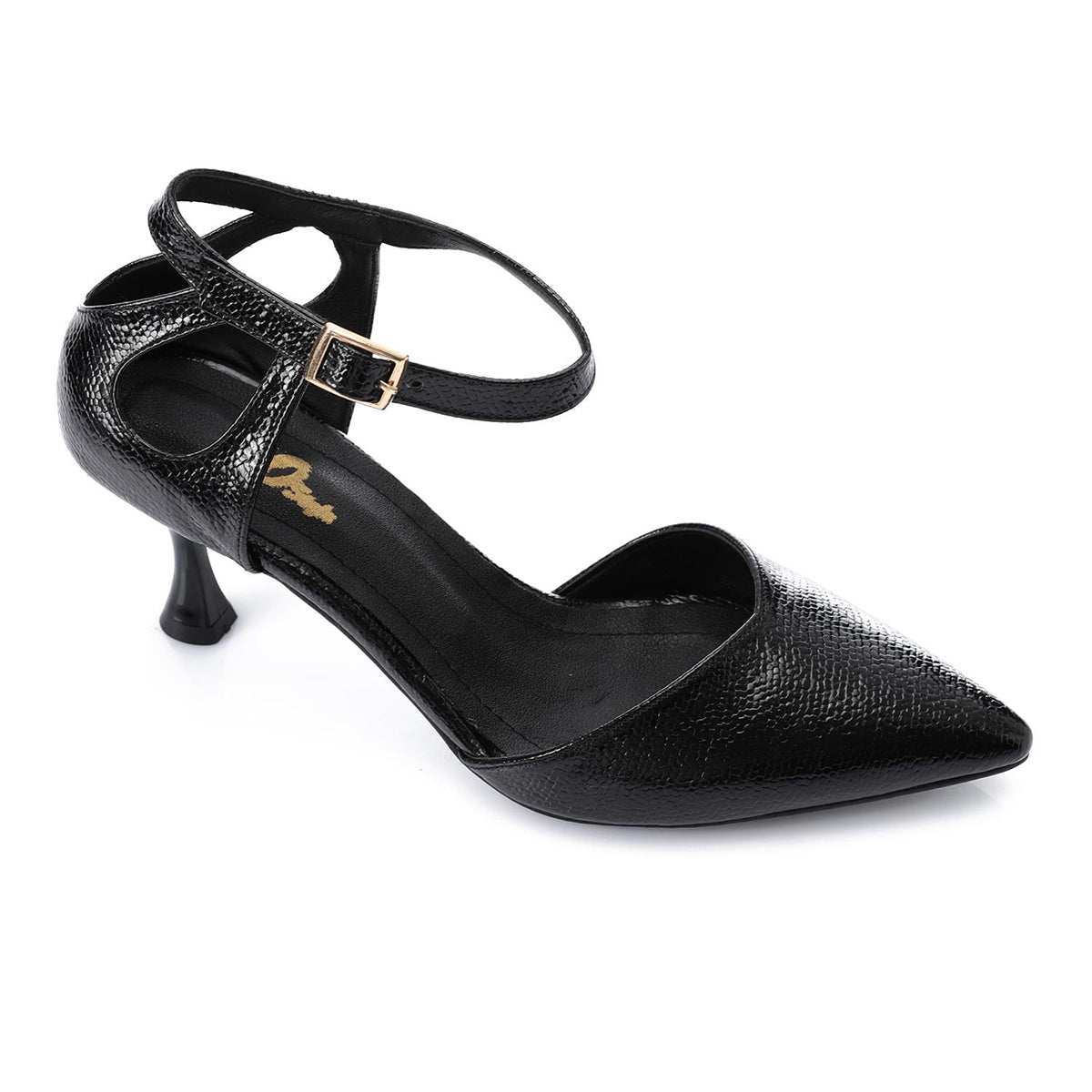 XO -  Women - 's High Heel Mule Sandals – Elegant Pointed Toe, Faux Leather Texture