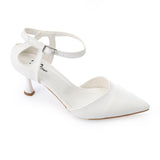 XO -  Women - 's High Heel Mule Sandals – Elegant Pointed Toe, Faux Leather Texture
