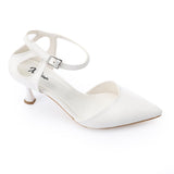 XO -  Women - 's High Heel Mule Sandals – Elegant Pointed Toe, Faux Leather Texture