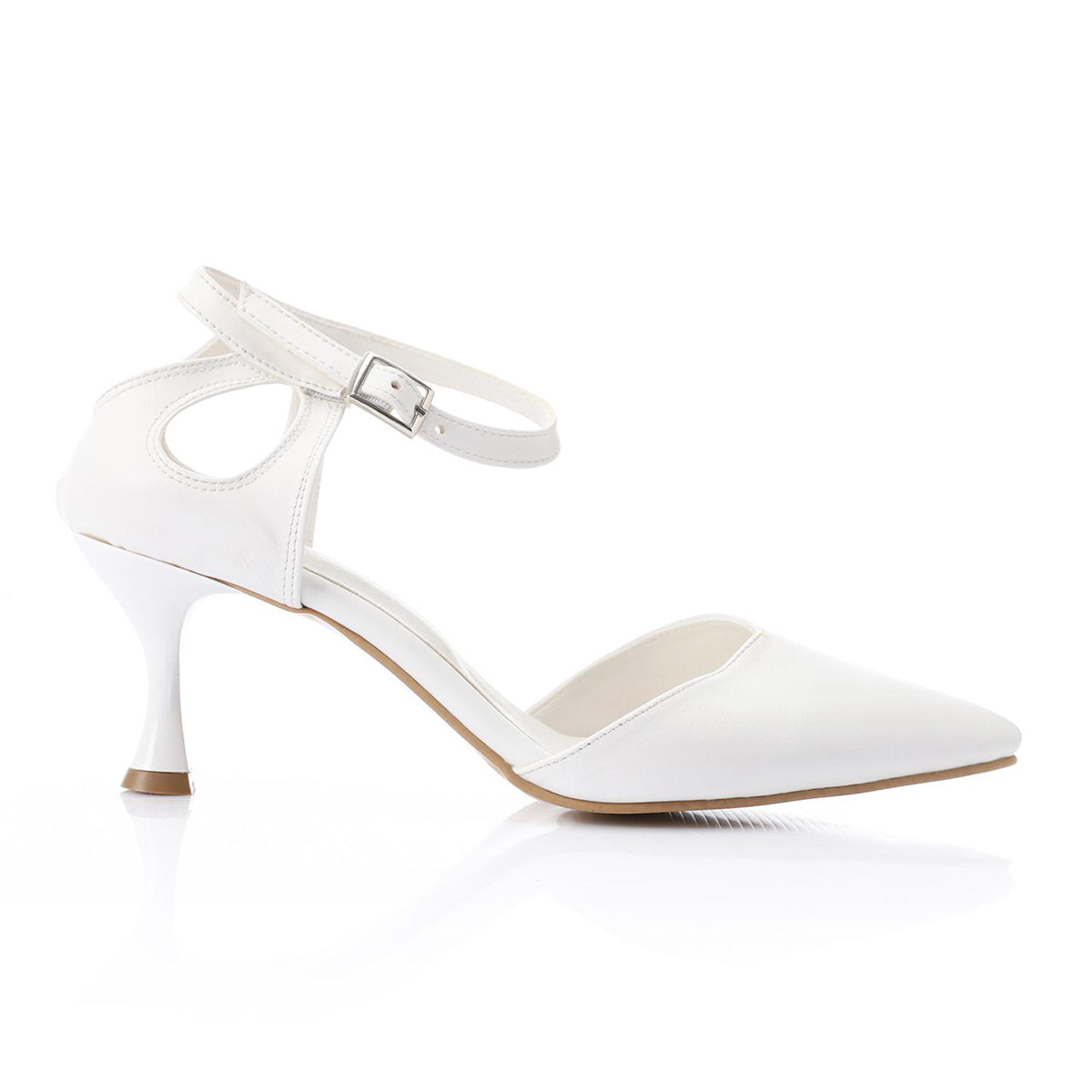 XO -  Women - 's High Heel Mule Sandals – Elegant Pointed Toe, Faux Leather Texture