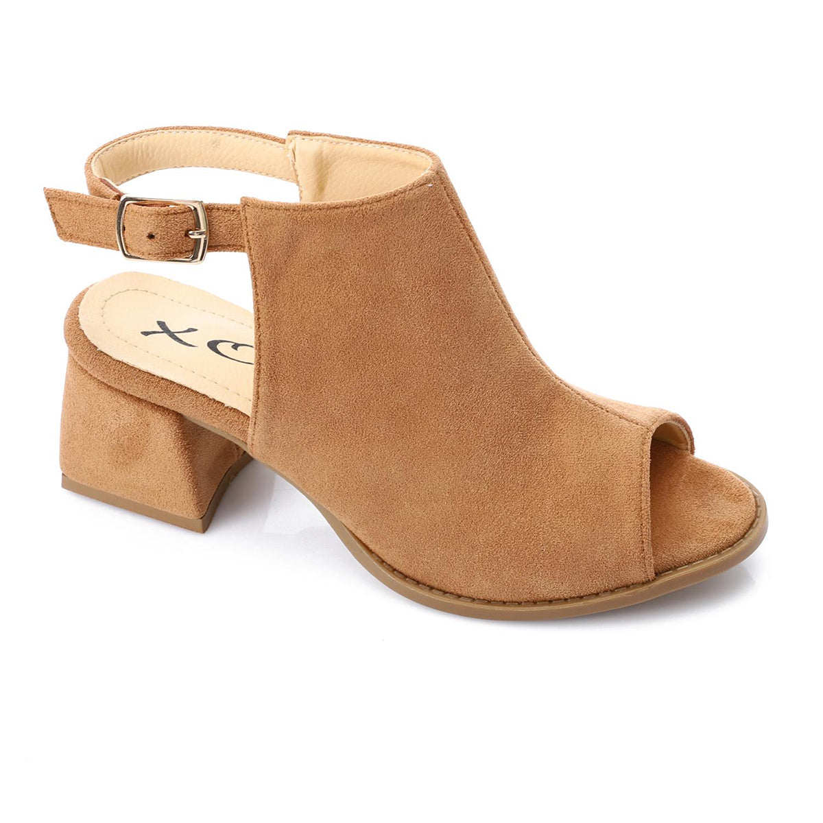 XO -  Women - 's High Heel Mule Sandals – Elegant Pointed Toe, Faux Leather Texture 3CM
