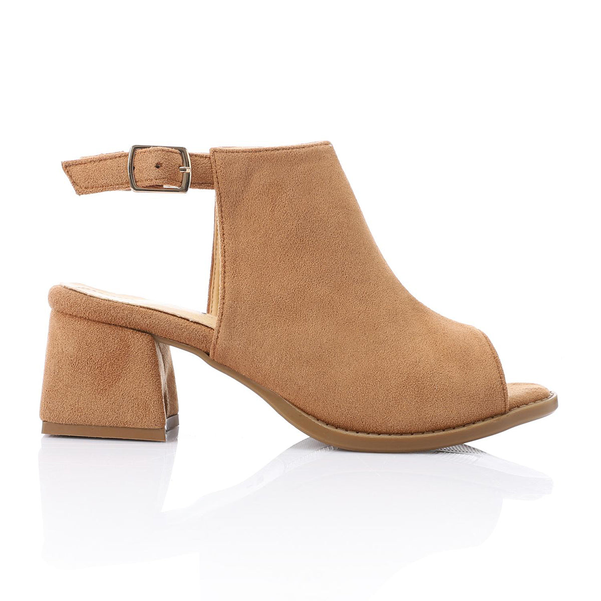 XO -  Women - 's High Heel Mule Sandals – Elegant Pointed Toe, Faux Leather Texture 3CM