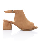 XO -  Women - 's High Heel Mule Sandals – Elegant Pointed Toe, Faux Leather Texture 3CM