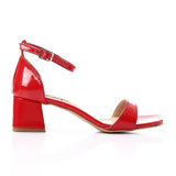 XO- Women Sandal With Heels High Quality Materials 3 cm, Faux Leather Texture