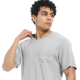 Red Circle - v neck pajama with short for - Men