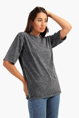 Carina -  Heather Grey Cotton T-Shirt