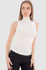 High Neck Sleeveless Top