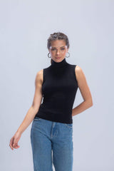 High Neck Sleeveless Top