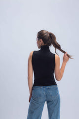 High Neck Sleeveless Top