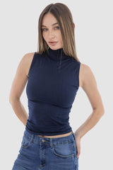 High Neck Sleeveless Top