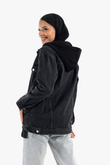 Carina -  Hooded Denim Jacket