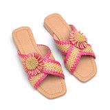 v branda - Floral Slipper - women