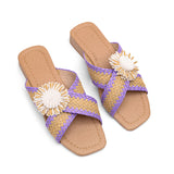 v branda - Floral Slipper - women