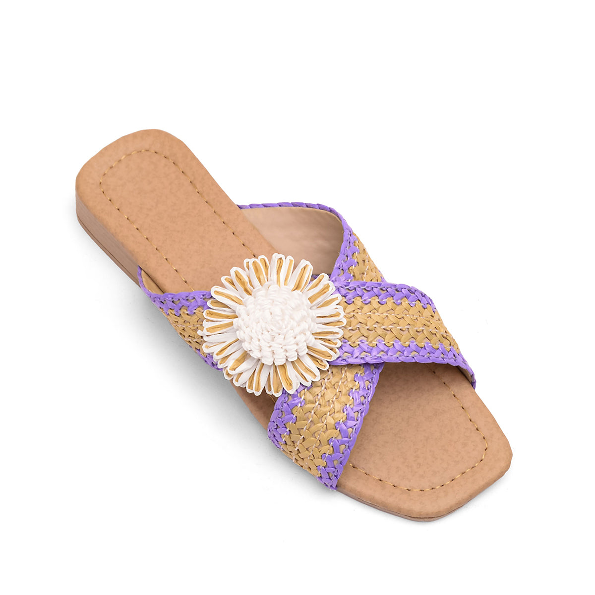 v branda - Floral Slipper - women