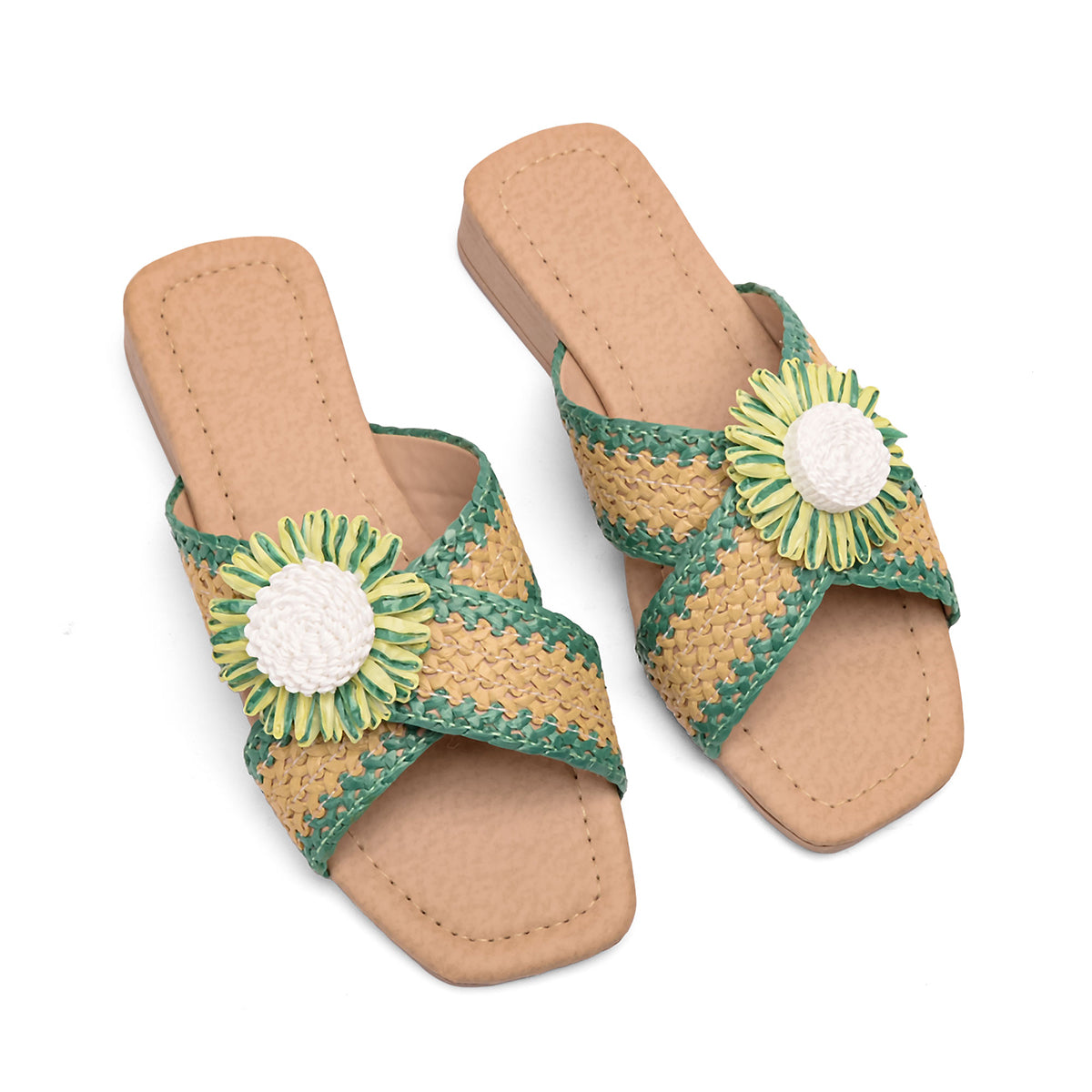 v branda - Floral Slipper - women