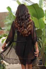Carina -Tulle Robe with Lace