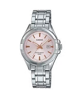 CASIO Watch for Women LTP-1303D-4AVDF Analog Metal silver & pink