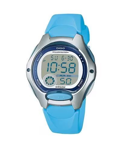 CASIO Watch for Women LW-200-2BVDF Digital Resin Band Blue & Silver