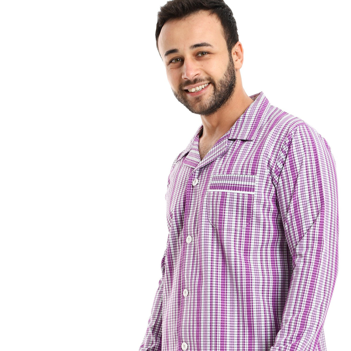 Red circle -  Full Checkered Men Pajama