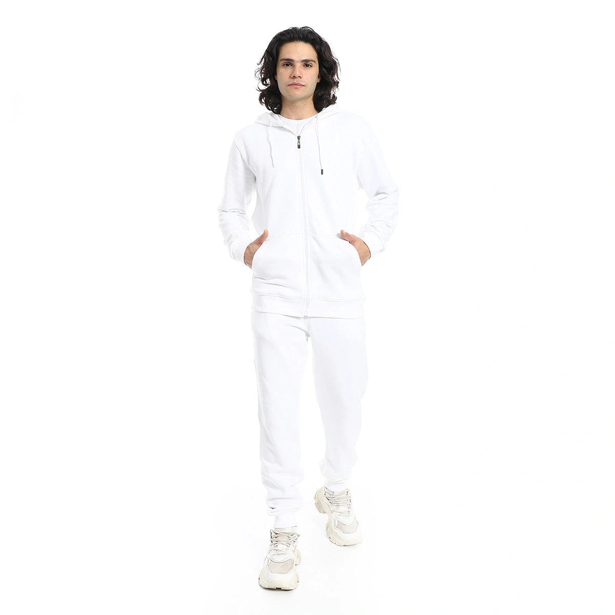 Red Circle - Summer Melton Winter  Zipper Hooded Sweatshirt for - Men