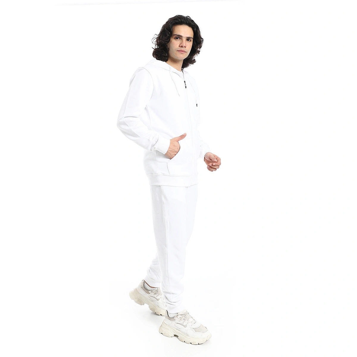Red Circle - Summer Melton Winter  Zipper Hooded Sweatshirt for - Men