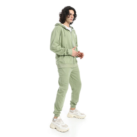 Red Circle - Summer Melton Winter  Zipper Hooded Sweatshirt for - Men