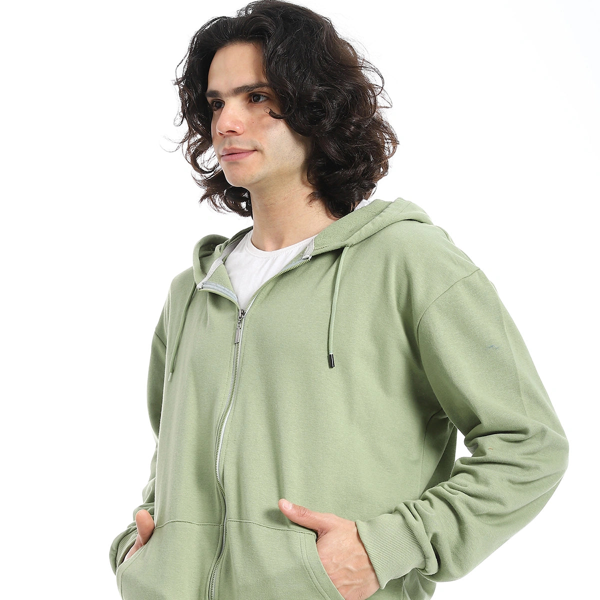 Red Circle - Summer Melton Winter  Zipper Hooded Sweatshirt for - Men