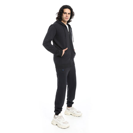 Red Circle - Summer Melton Winter  Zipper Hooded Sweatshirt for - Men
