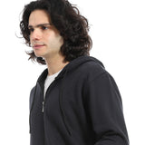 Red Circle - Summer Melton Winter  Zipper Hooded Sweatshirt for - Men