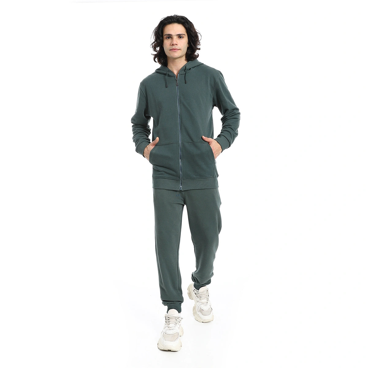 Red Circle - Summer Melton Winter  Zipper Hooded Sweatshirt for - Men