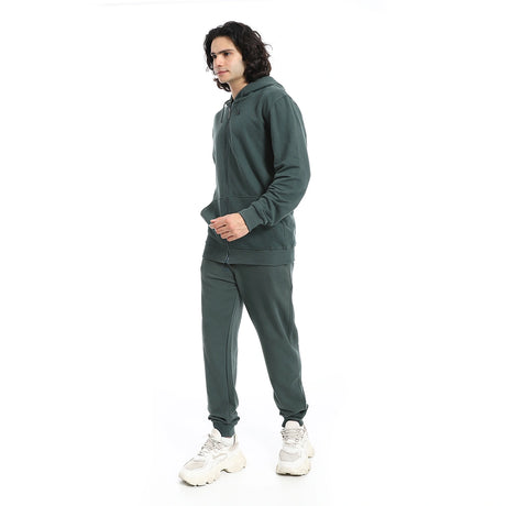 Red Circle - Summer Melton Winter  Zipper Hooded Sweatshirt for - Men