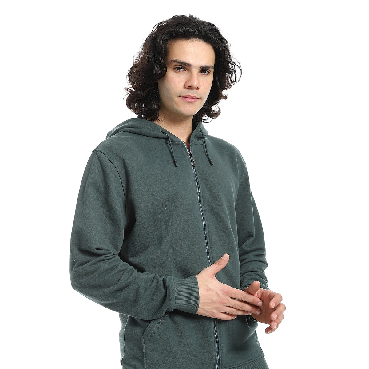 Red Circle - Summer Melton Winter  Zipper Hooded Sweatshirt for - Men