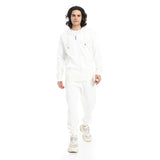 Red Circle - Summer Melton Winter  Zipper Hooded Sweatshirt for - Men