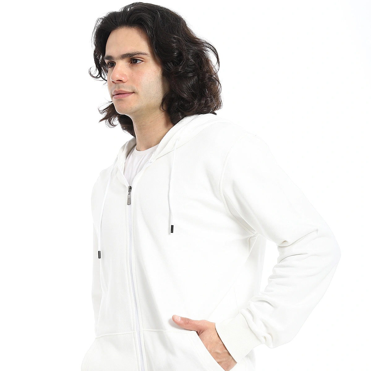 Red Circle - Summer Melton Winter  Zipper Hooded Sweatshirt for - Men