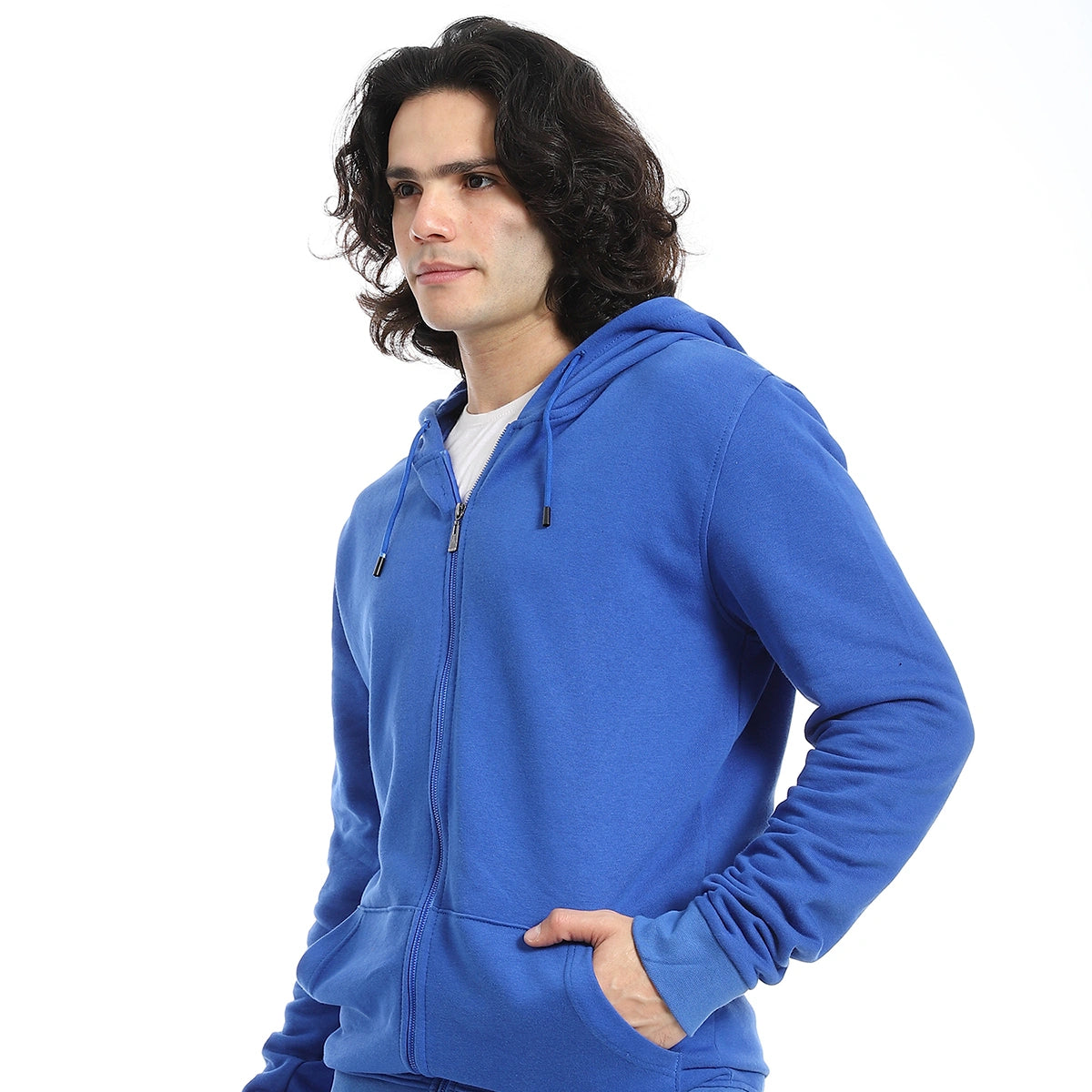 Red Circle - Summer Melton Winter  Zipper Hooded Sweatshirt for - Men