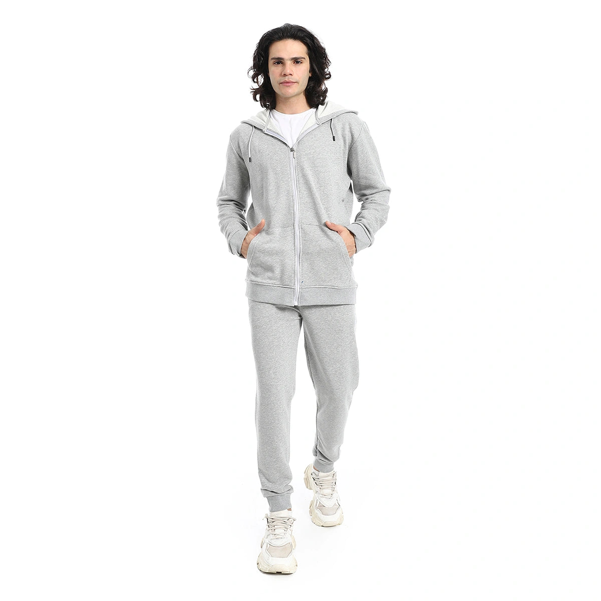 Red Circle - Summer Melton Winter  Zipper Hooded Sweatshirt for - Men
