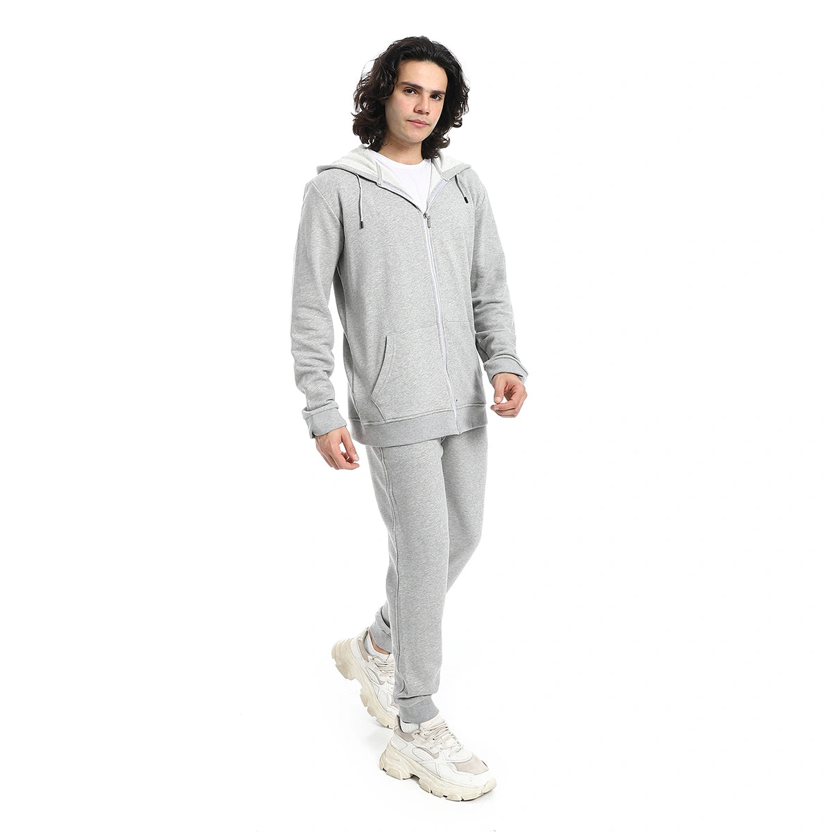 Red Circle - Summer Melton Winter  Zipper Hooded Sweatshirt for - Men