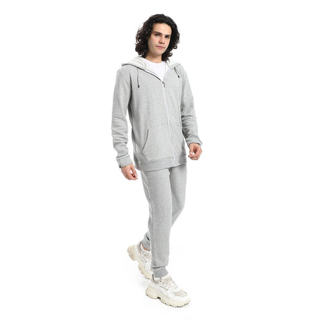 Red Circle - Summer Melton Winter  Zipper Hooded Sweatshirt for - Men